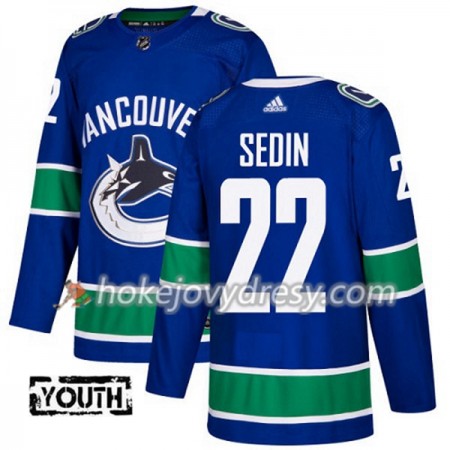Dětské Hokejový Dres Vancouver Canucks Daniel Sedin 22 Adidas 2017-2018 Modrá Authentic